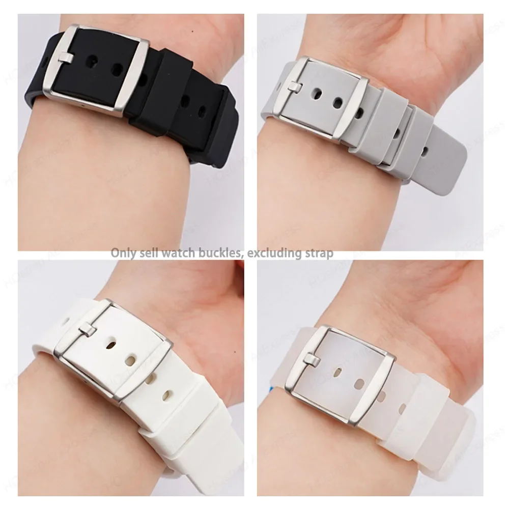 Metal Watch Buckle 16mm 18mm 20mm 22mm Stainless Steel Button Silicone/Leather/Nylon Watch Strap Clasp Watches Accessories