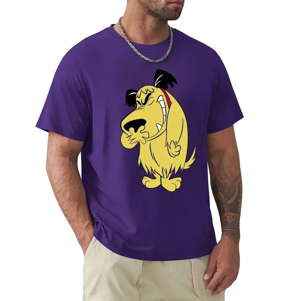 Laughing Muttley Funny Dog T Shirt Harajuku Short Sleeve T-shirt 100% Cotton Graphics Tshirt Tops