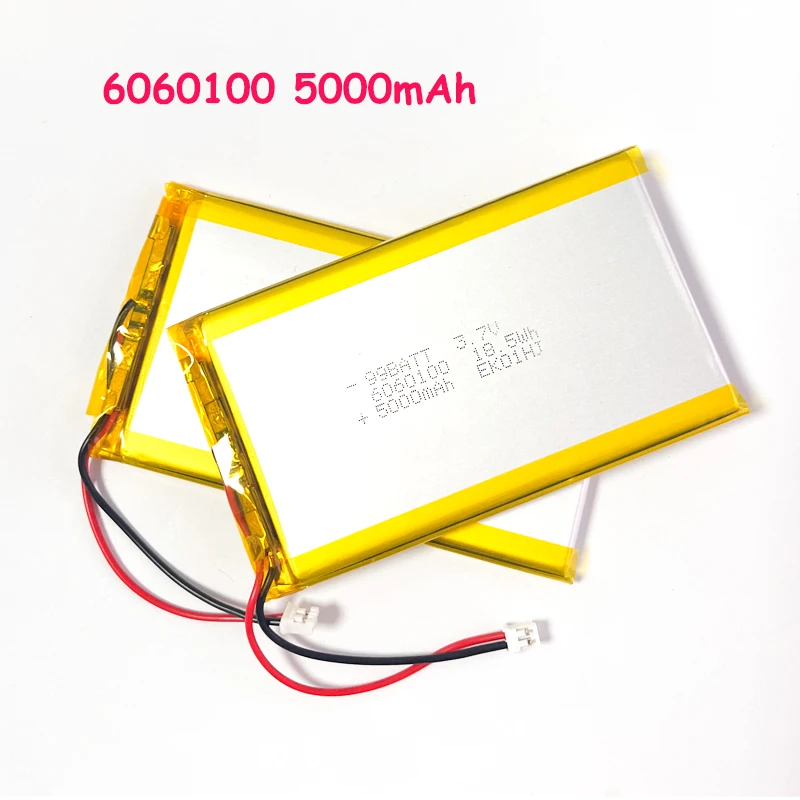 Фото Литий-полимерный аккумулятор 3,7 В 6060100 5000 мАч, перезаряжаемые батареи для повербанков, смарт-часов, косметических приборов, электронных игрушек