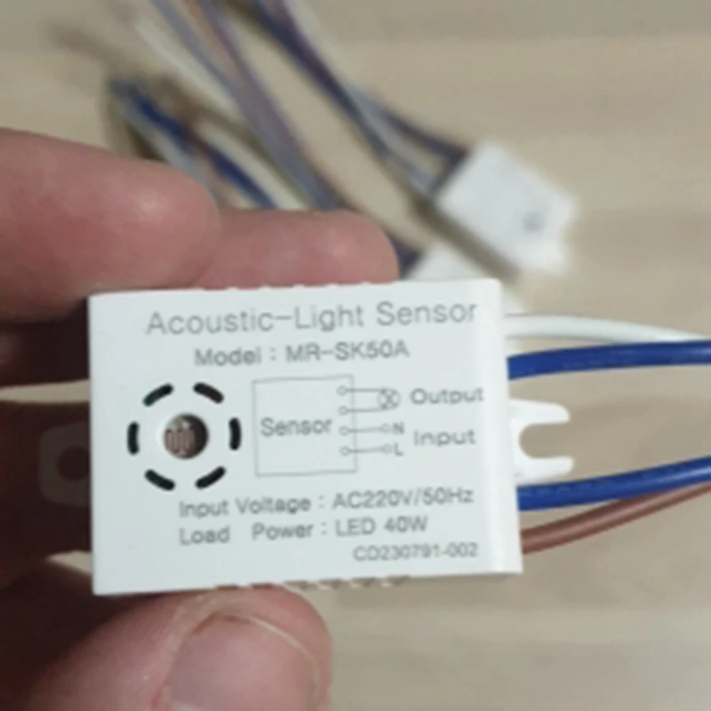 5PC Sound Control Sensor Smart switch modulo Detector sensore vocale Intelligent Auto On Off Light miglioramento della casa