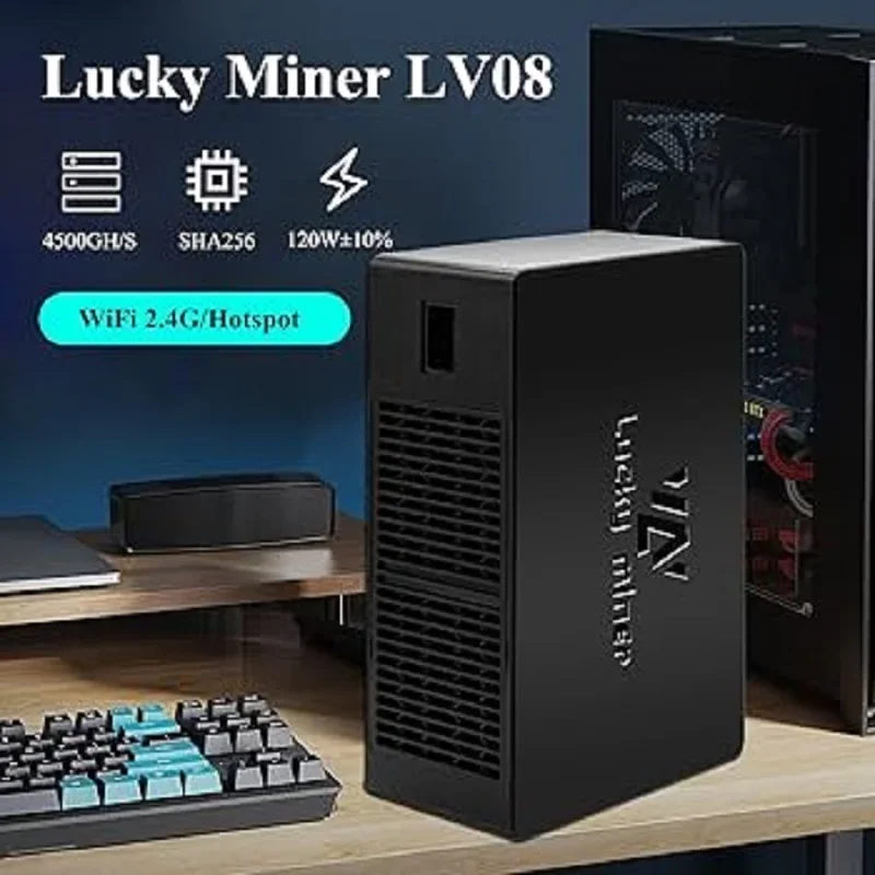 المبيعات الساخنة Bitcoin Miner 4.5TH/S Solo Miner LV08 - SHA-256 Asic Chip، منخفض الضوضاء، 2.4G WiFi، آلة تعدين المشفرة #1