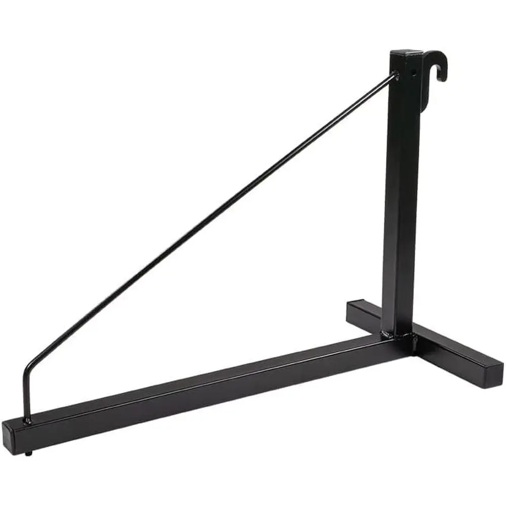 3-Pack 1-Tier Shipping Container Shelf Bracket with Hooks, 15.25x24, 550 lbs Capacity, Black Powder Coated Steel