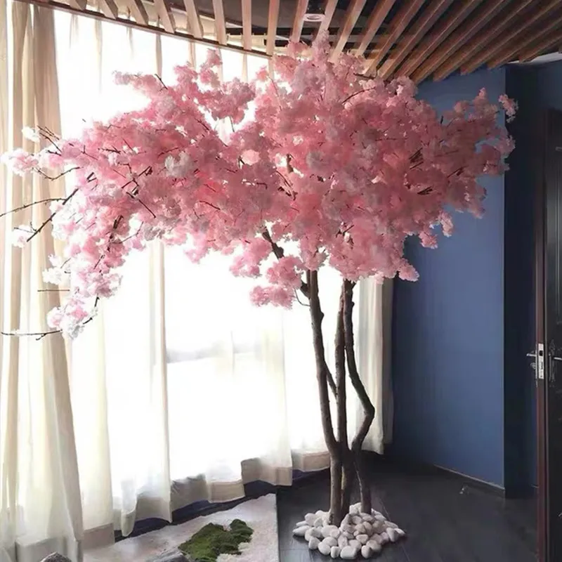 Simulated cherry blossom tree Internet celebrity peach blossom tree Large fake tree indoor and outdoor decoration