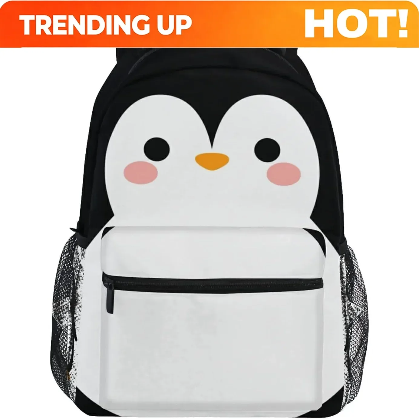 Custom Bag Penguin Laptop Backpack Student Backpacks School Bag Bookbag Travel Daypack Shoulder Bag Fits 14inch Laptop