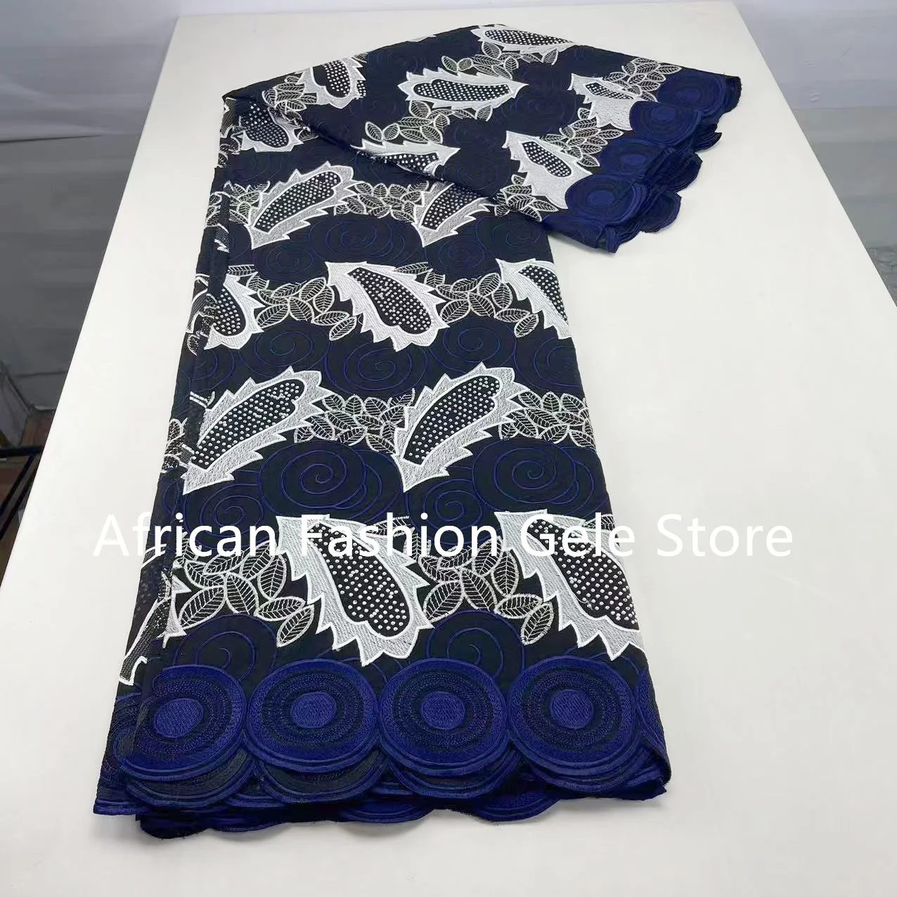 

Мягкая кружевная вышивка, швейцарская вуаль, кружевная африканская хлопчатобумажная ткань 054 в Швейцарии, 5 ярдов для свадебной вечеринки