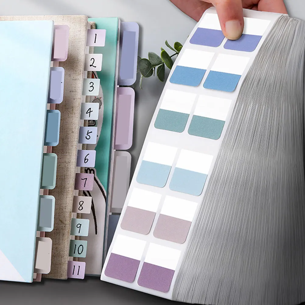 

1Set Stickers Self-Adhesive Page Mats Quick Dry Perfect Workmanship Useful for Daily Life Book Tabs Page Labels