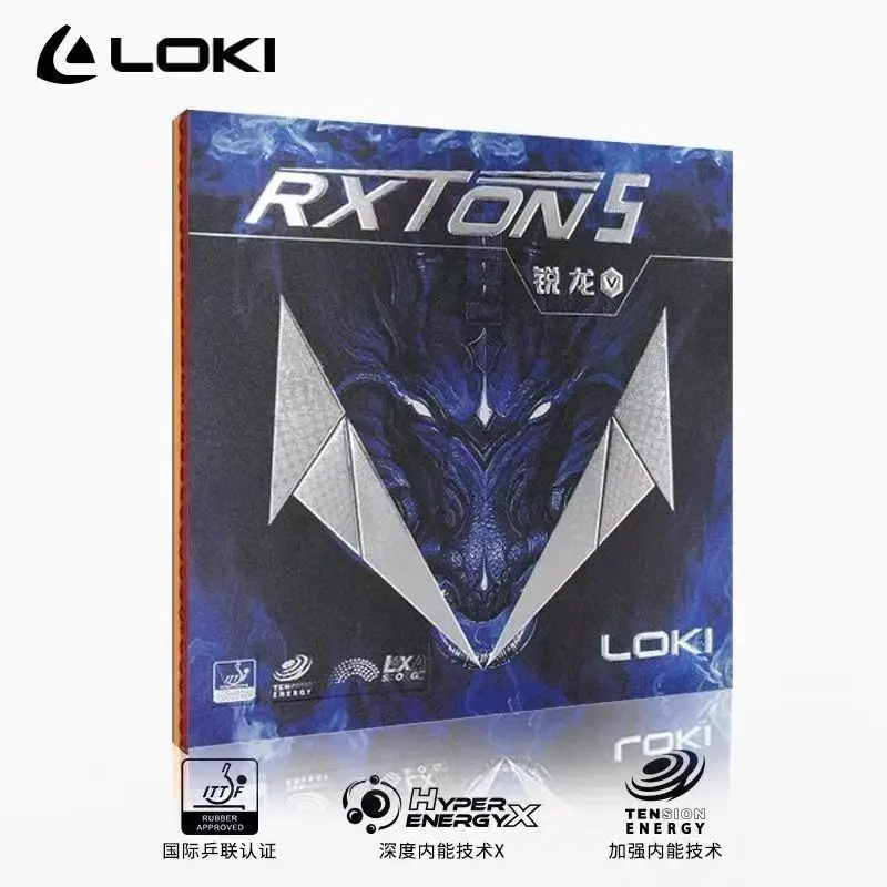 LOKI RXTON 5 Hochelastischer Tischtennisbelag, klebriger roter Ping-Pong-Belag mit Noppen in hochdichtem Schwamm, schwarzer Ping-Pong-Belag – Detail 3