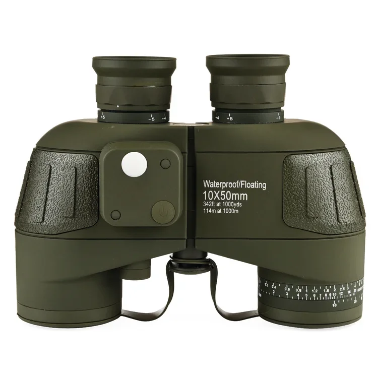 Long Range Waterproof 10X50 Low Night Vision Marines  Binoculars Telescope with a  Rangefinder Compass