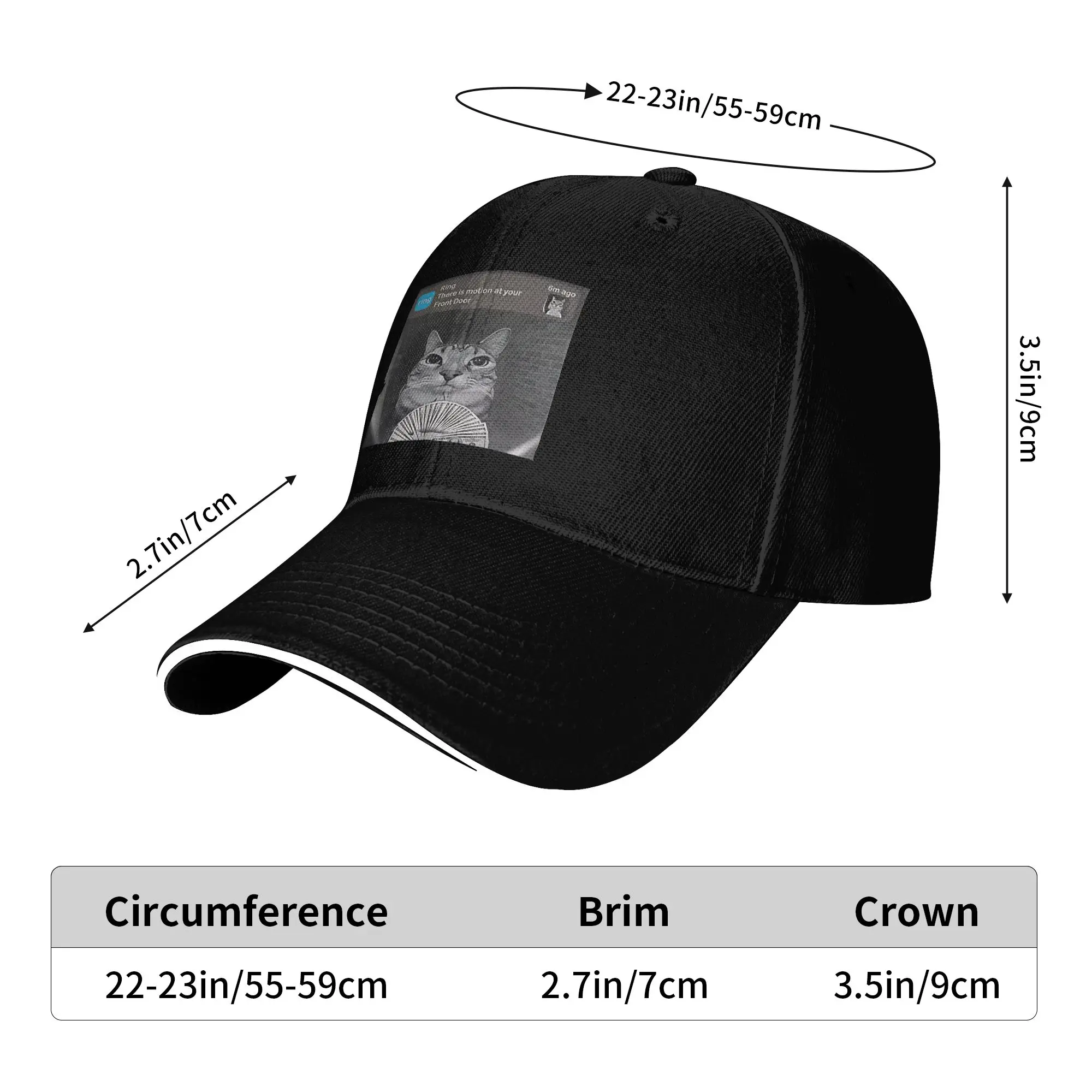 There Is Motion At Your Front Door Cat Sun Baseball Cap Stylish Hip Hop Hats For Couple Women Running Hippie Baseball Caps