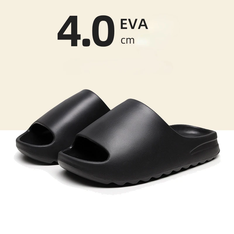 Zapatillas de suela gruesa para hombre y mujer, pantuflas universales para interiores y exteriores, pantuflas suaves para pareja, sensación de pisar heces