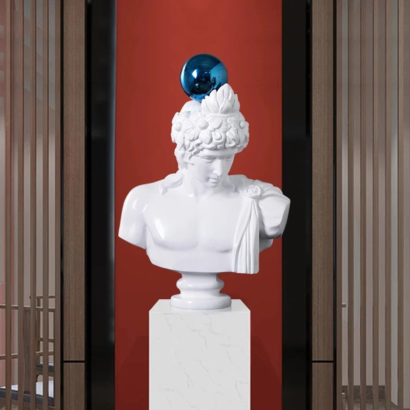 

David Head Sculpture Artwork Ornament Nordic Apollo Abstract Masked Venus Portrait Ornament