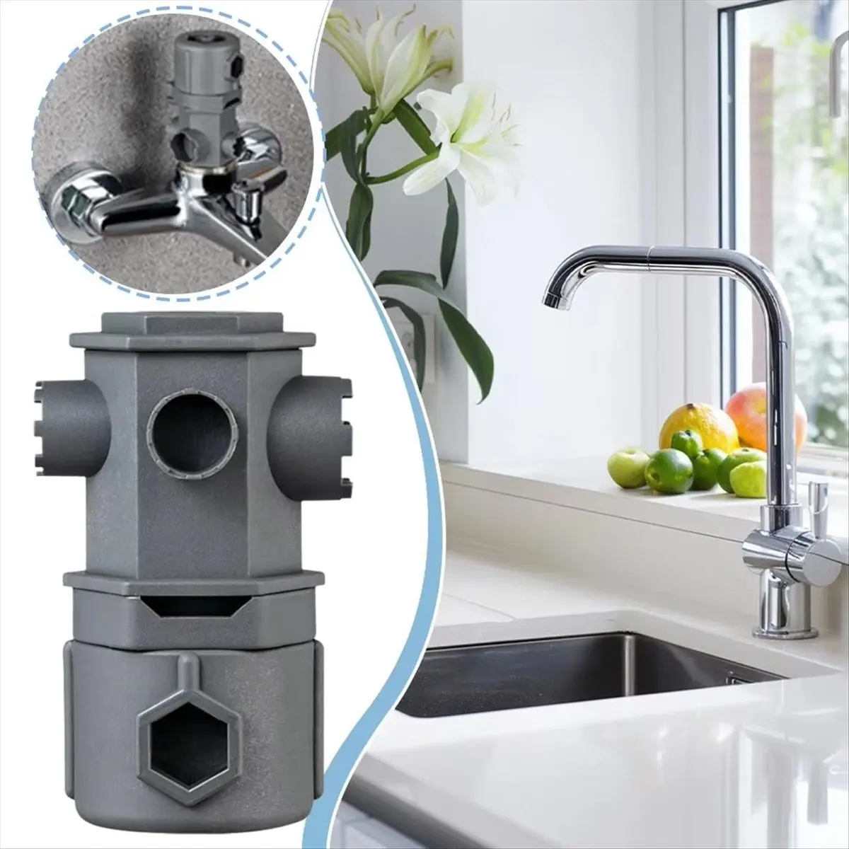 【~ New A21Z】Faucet Multifunctional Wrench Kitchen Sink Specific Loosening Device Water Outlet Nozzle Disassembly Universal No.2