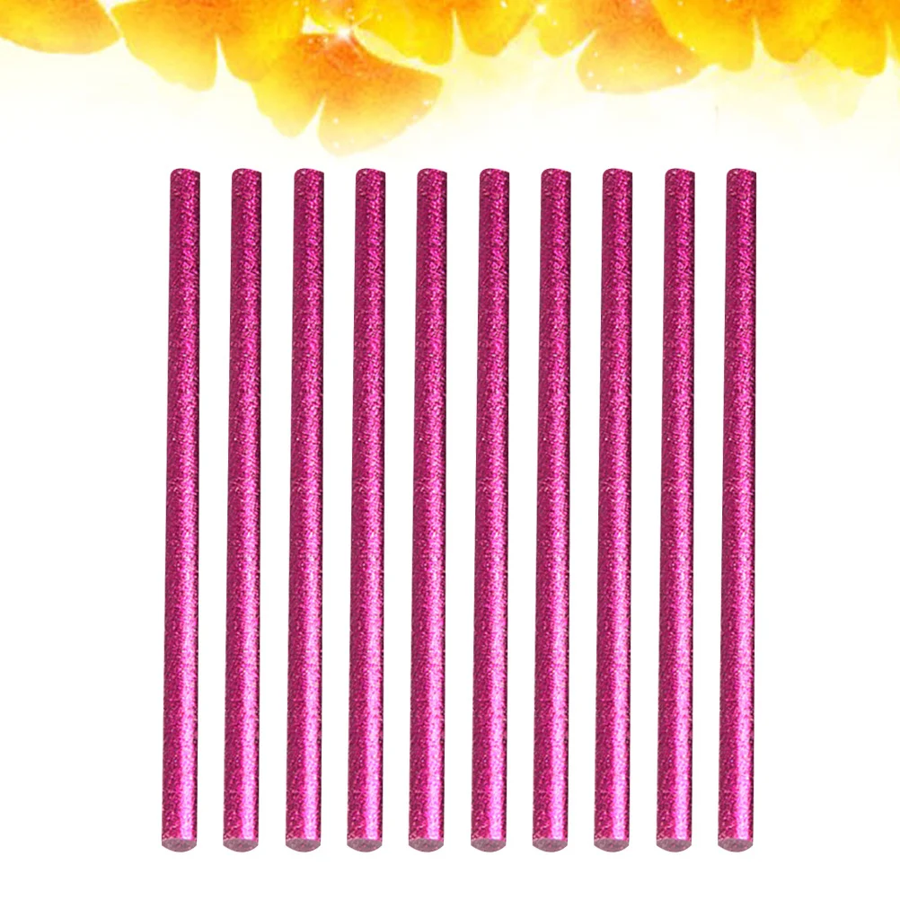 100pcs Hot Melt Glue Sticks 7X100Mm Colorful Resin Adhesive Rods For Diy Craft Wood Plastic Bonding Fast Strong Sticks Hot Glue