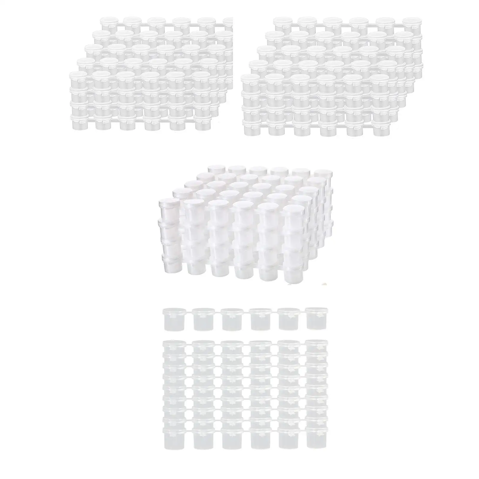 Empty Paint Pots Strips Lightweight Kids Adult Crafts Durable Acrylic Paint Containers for Party Holiday Festival School Home