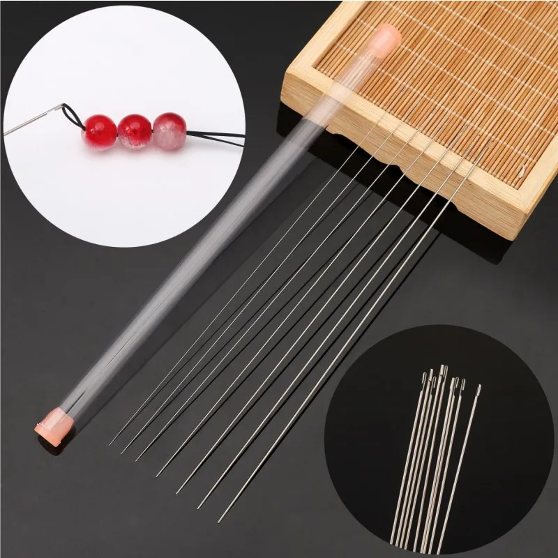 6pcs 17cm Long Stainless Steel Beading Needles with Box Beading Pins Accessories for Beads Bracelet Diy Jewelry Making Tools