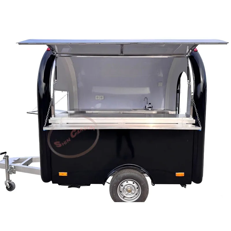 

Outdoor Food Trailer Fashionable Minimalist Well-Ventilated Kitchen Trailer for Catering Business
