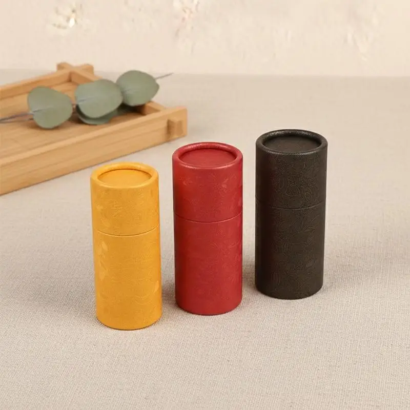 Universal Cylindrical Gift Box - 1Pcs Kraft Paper Container for Essential Oil Bottles & Tea - Eco-Friendly Packaging Solution