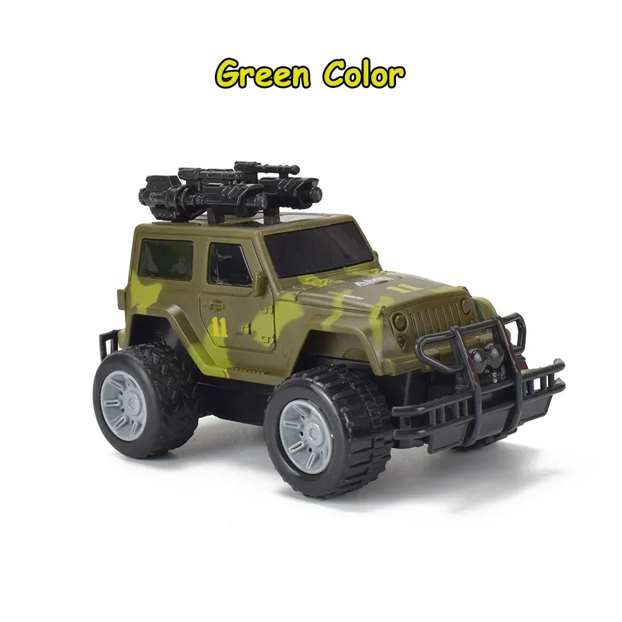 Inertial Diecast Model Simulation Jeeps Off-road Vehicle Pull Back Car Toys for Children Light Flashing Music Pull Back Car Toy