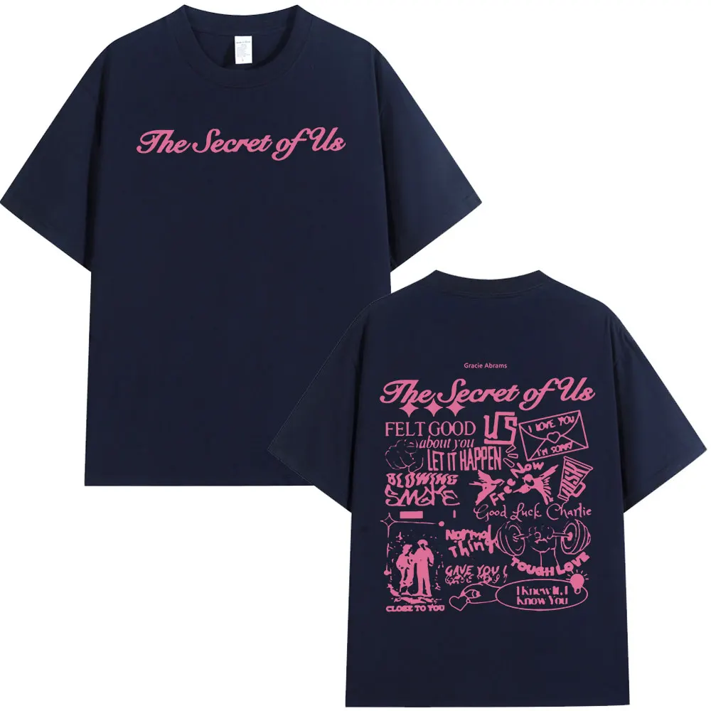 Gracie Abrams The Secret of Us T Shirt Men Women Cotton Casual Short Sleeves T-shirt Fashion Hip Hop Harajuku Oversized T-shirts image 2