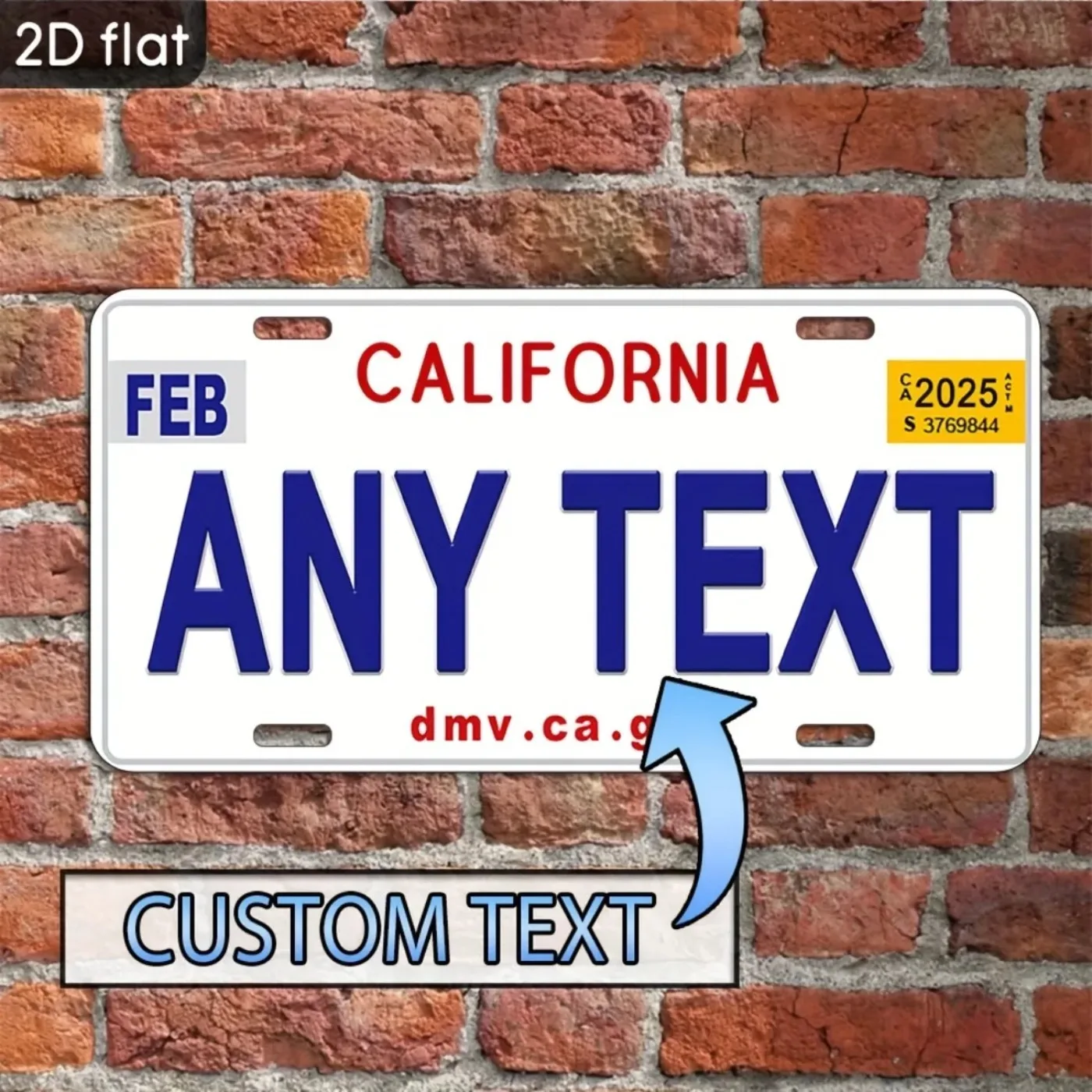 Custom Personalized California Metal Signs Unique Home Bar Garage Holiday Decor (Only Decoration) image 3