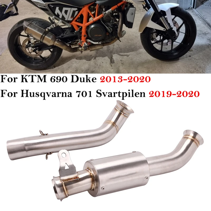 

Slip On For KTM 690 Duke Husqvarna 701 Svartpilen 2013 - 2020 Years Motorcycle Exhaust Escape Modified Middle Link Pipe Muffler