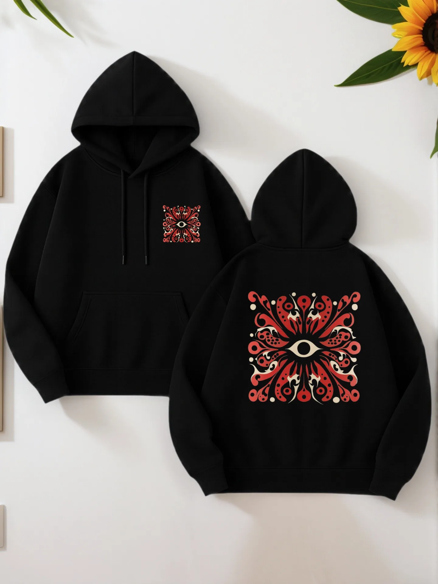 

Graphic Hoodie Men, Letter Print, Casual Style, Soft Fabric, For Everyday Wear, For Young Men