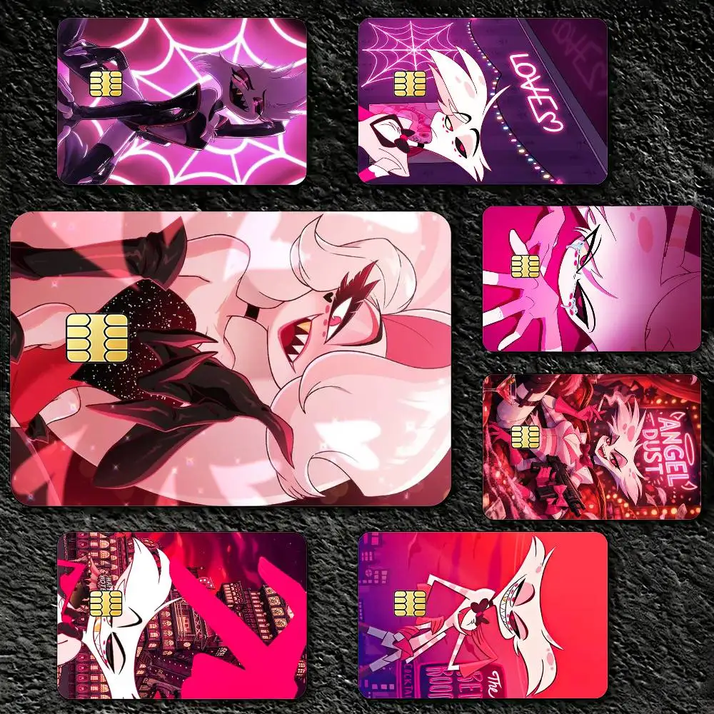 

Angel Dust H-Hazbin H-Hotel Decorative Waterproof Film Skin Cover Credit Card Stickers Debit Front Bank Bus Pass