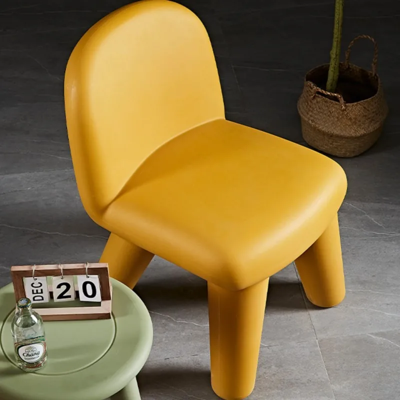 Creative Color Mushroom Dining Chair Thickened Design Can Be Used For Living Room Lounge Chair Bedroom Household Plastic Stool view 3