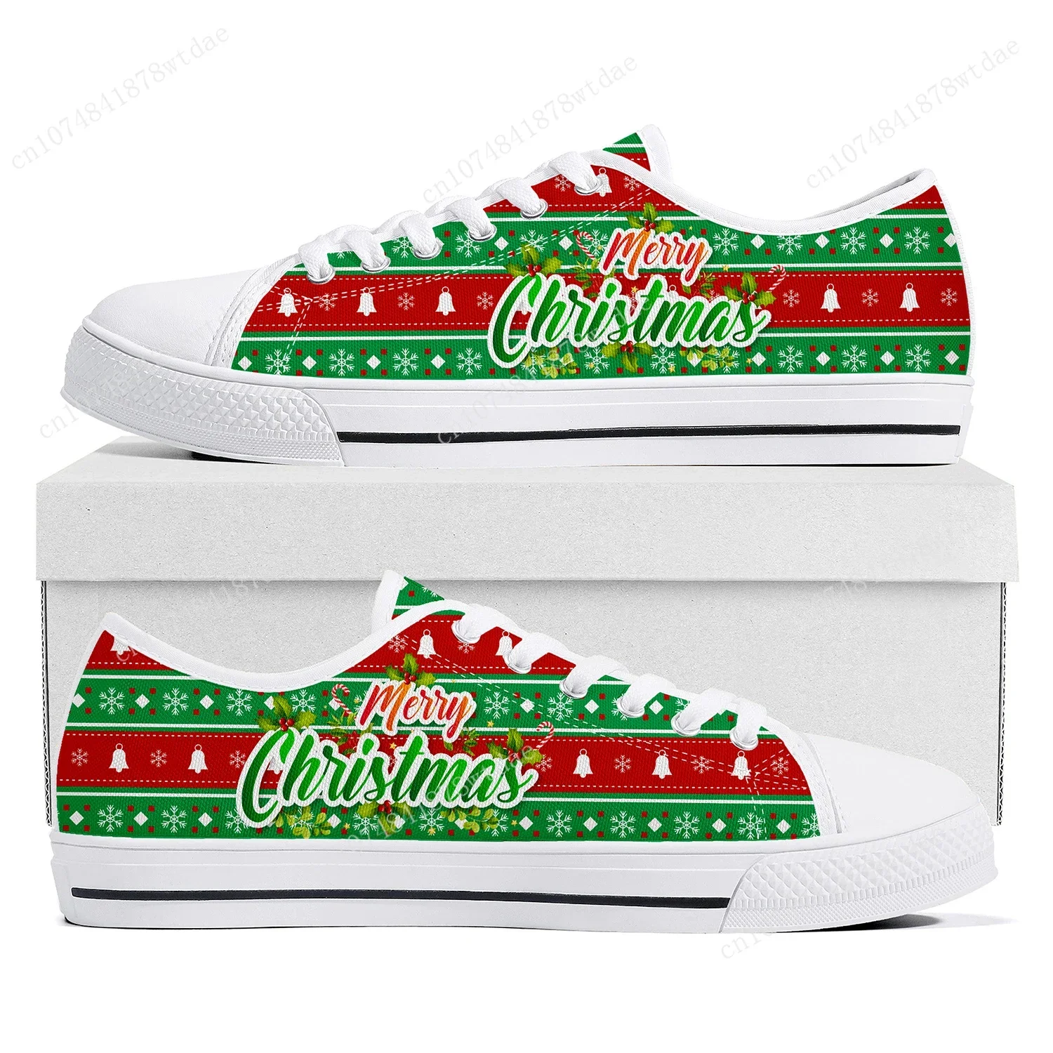 Merry Christmas Gift Low Top Sneakers Womens Mens Teenager High Quality Canvas Sneaker Couple Comics Manga Custom Made Shoes