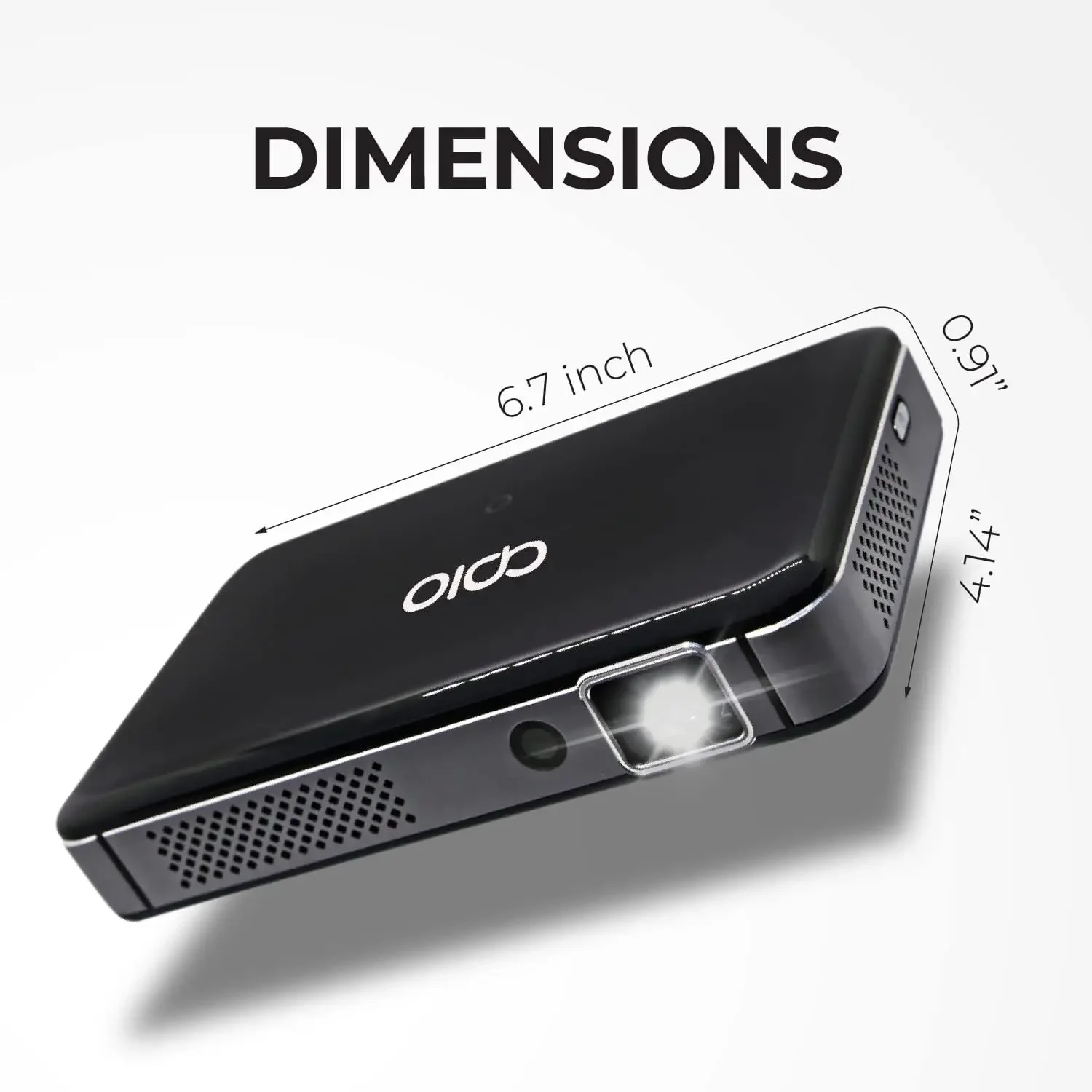 Resolution 1080p Auto Focus, 400 ANSI Lumen DLP Pro Pocket Projector with HDMI/Type C Supports, Built-in Rechargeable Battery an