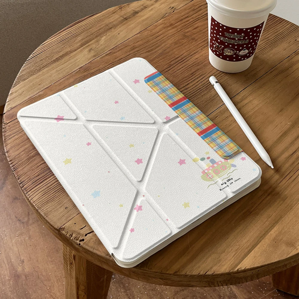 

Ins Star Steamer For Magnetic Tablet Case For iPad Pro 11 12.9 13 M4 M3 M5 Shell 8.3 9.7 10.2 5/6/7/8/9 10/11th Air 4 5 6 Cover