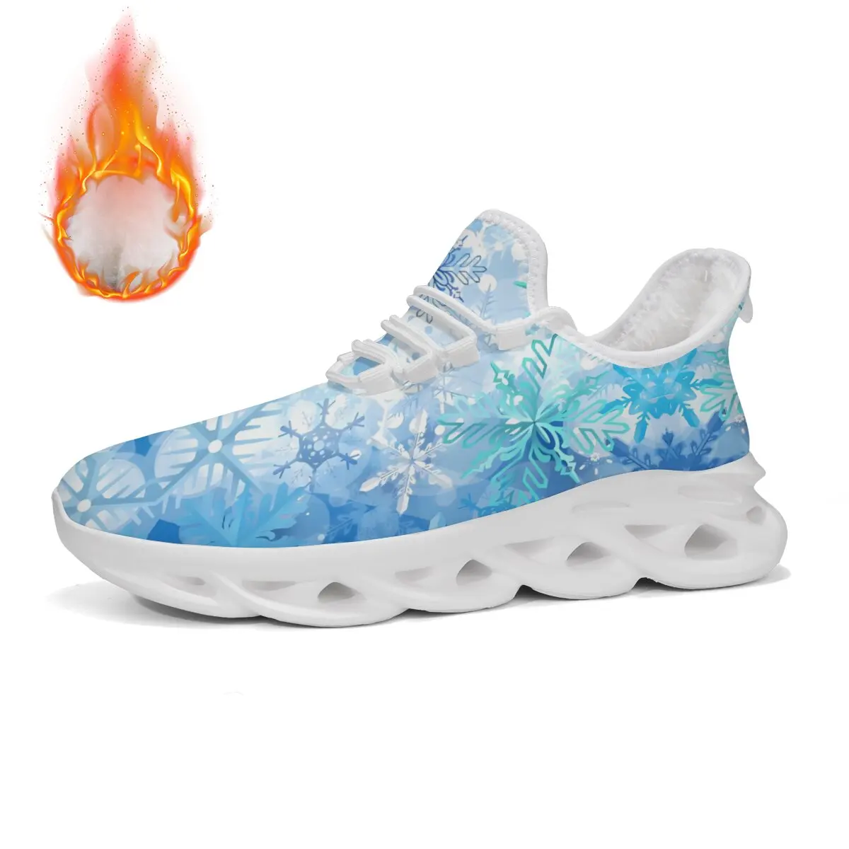 

Зимние кроссовки со снежинкой на флисовой подкладке, синие, белые, черные женские повседневные спортивные туфли, дышащие легкие кроссовки