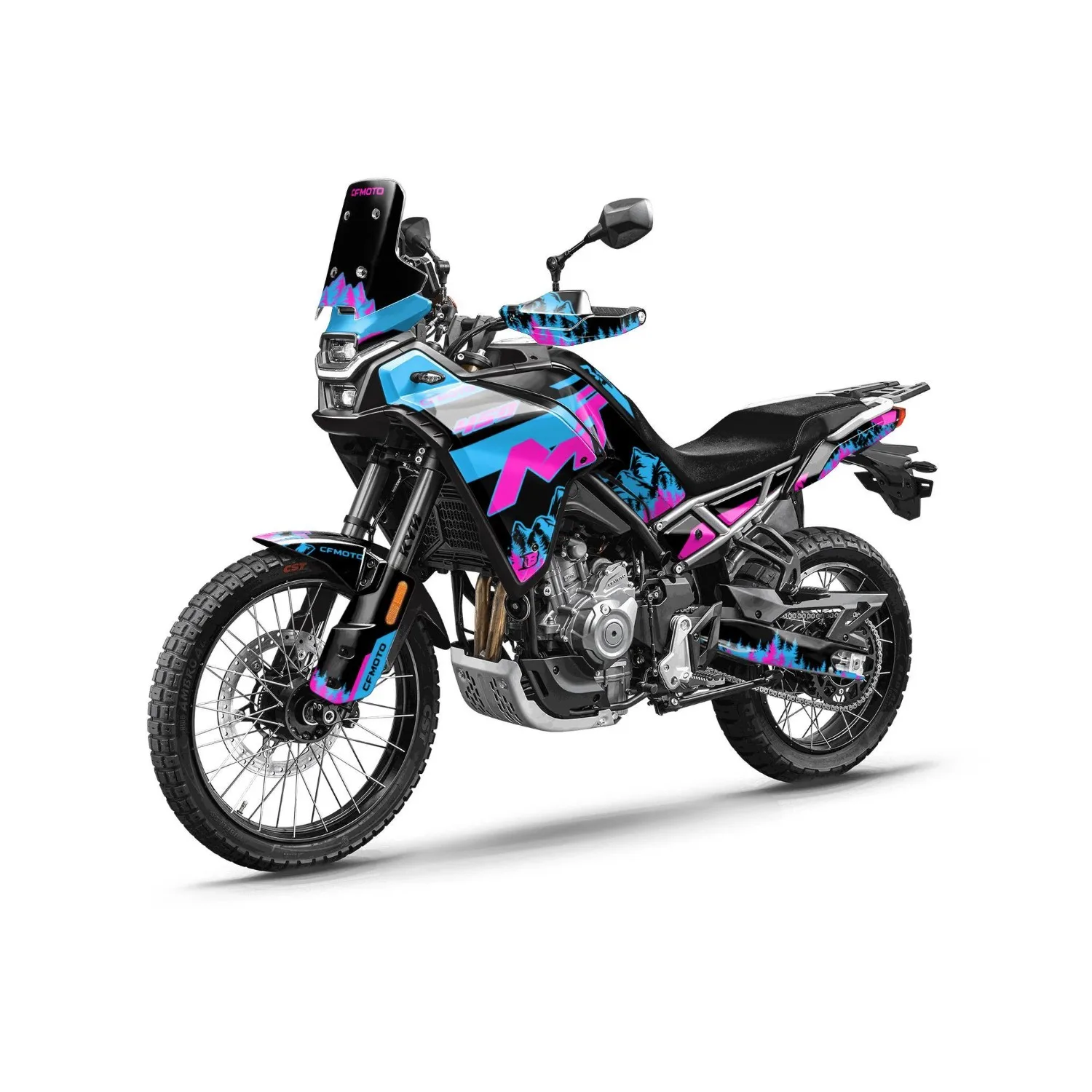 Motorcycle Body Fairing Sticker Decal Protective Street Bike Full Graphic Kit  For CFMOTO 450MT 2024-2026 Design 21
