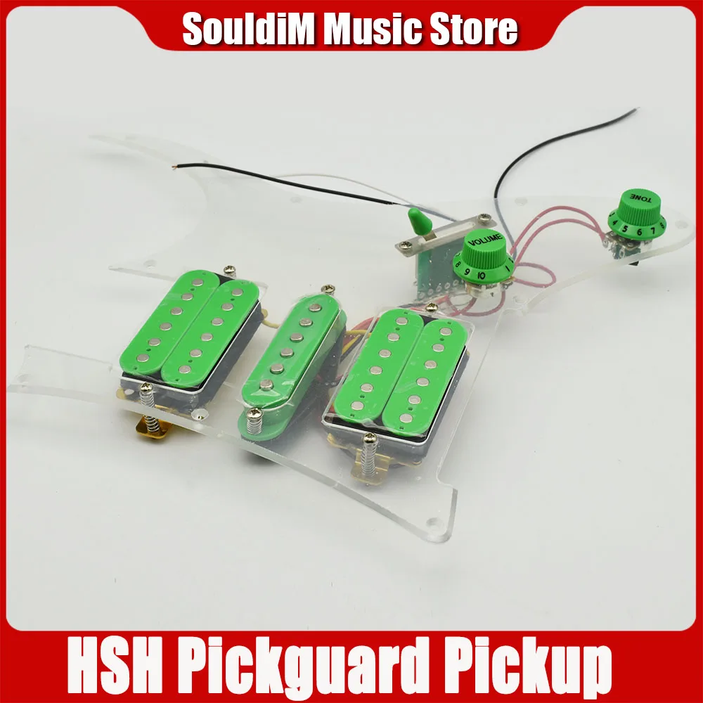 HSH Humbucker Pickguard Pickups Prewired Guitar Pickup for Electric Guitar Electric Guitar Pickups Green