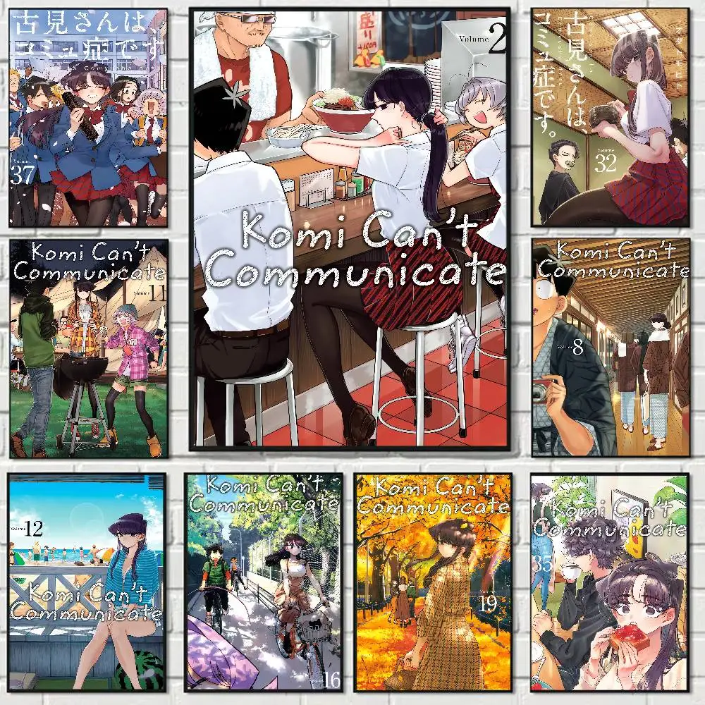 Anime Komi Can't Communicate Funny Cute Cartoon Posters Prints Canvas Painting Wall Art Picture Living Room Home Decor