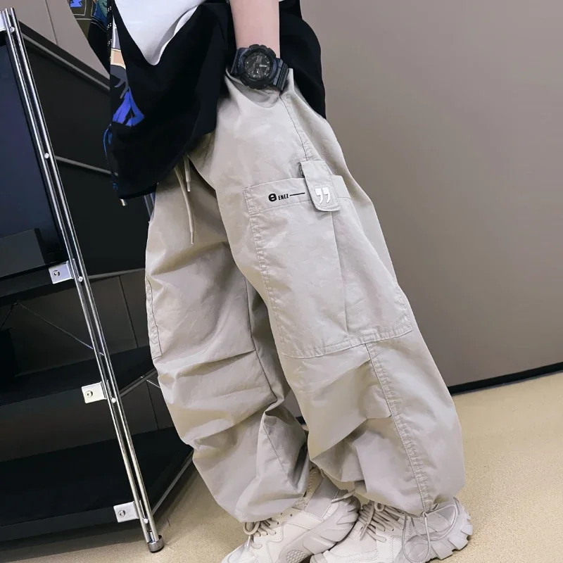 

Boys' Street Pants Workwear Pants Spring And Autumn Styles New Casual Pants For Middle And Large Children In Autumn
