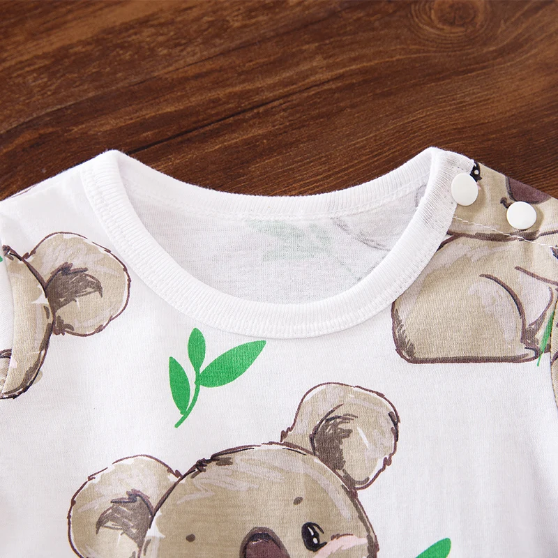 Spring and Autumn Baby Jumpsuit Boys Girls Cartoon Printed Clothes 0-18 months Romper koala Cotton Baby Onesie Newborn Toddler