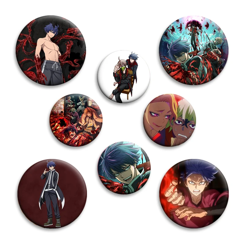 Anime Tougen Anki Simple Button Pin Snap-on Design Brooch Daily Fashion Decor Badge Jewelry Accessories Ideal Gifts with Friends