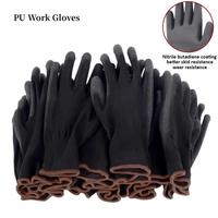 12-36 pairs of nitrile safety coated work gloves, PU gloves and palm coated mechanical work gloves, obtained CE EN388