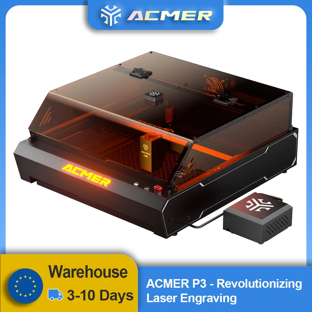 

Лазерный гравер ACMER P3 (48 Вт/24 Вт/10 Вт + ИК 2 Вт) Мощный гравировальный станок с воздушным помощником для металла, дерева, кожи