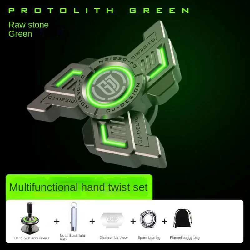 TIPO-Mini Smart Fidget Spinner Toys for Kids, todo em metal, luminoso, pequeno dedo Gyro Set, Stress Reliever, Estudante