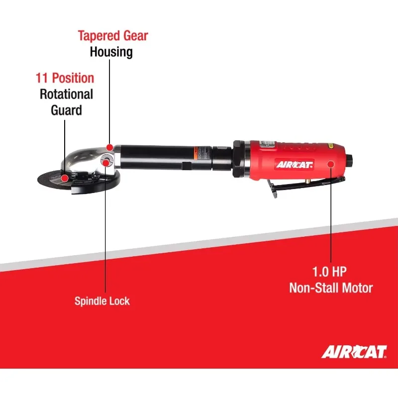 Pneumatic Tools 6275-A 1.0 HP 4-Inch Extended Inside Cut-Off Tool with Spindle Lock 14,000 RPM