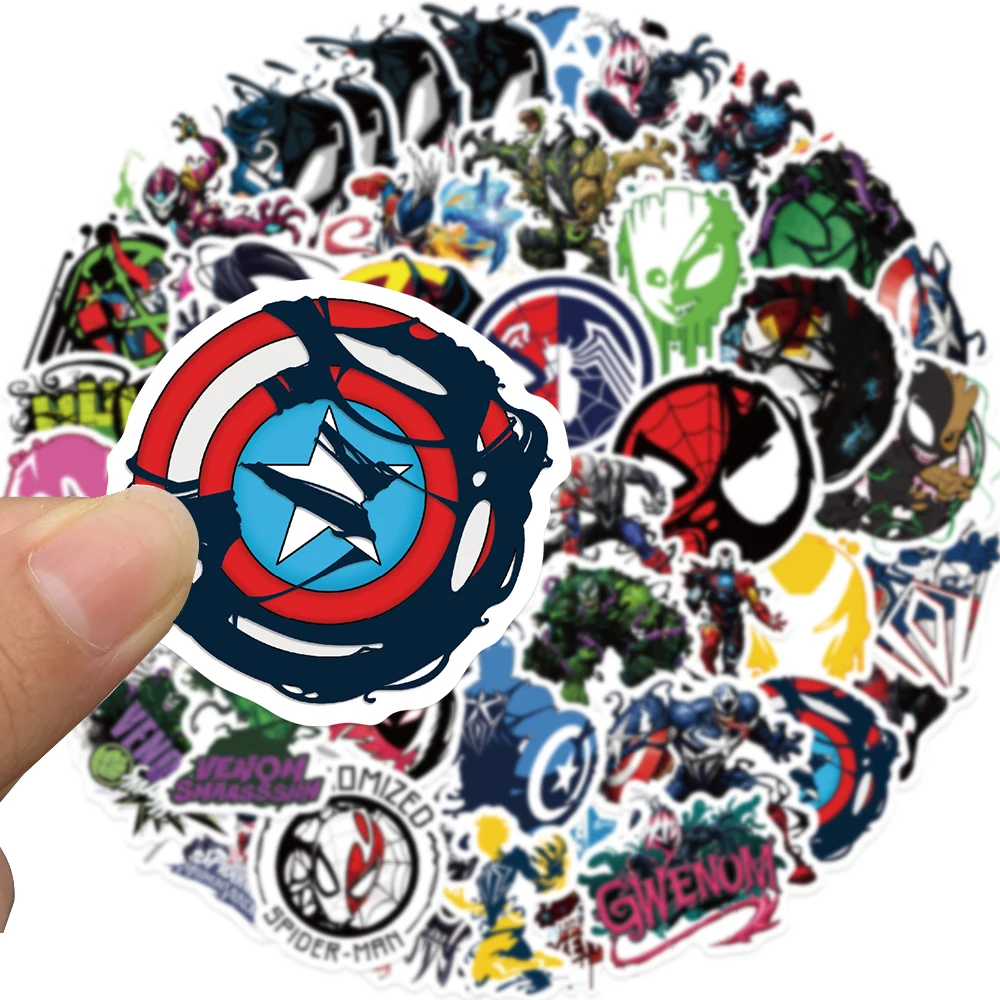 10/30/50pcs Disney Marvel The Avengers Venom Stickers Anime Decal Skateboard Laptop Motorcycle Phone Cool Waterproof Sticker Toy