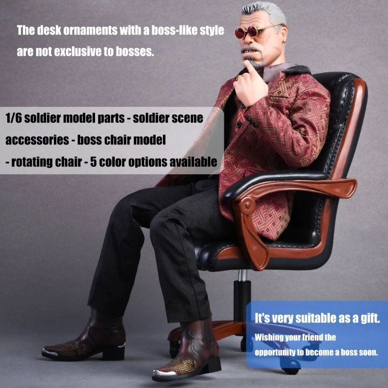 Rotating Toy Chair 1/6 Scale Model Action Figure Display Furniture Accessory 15UB