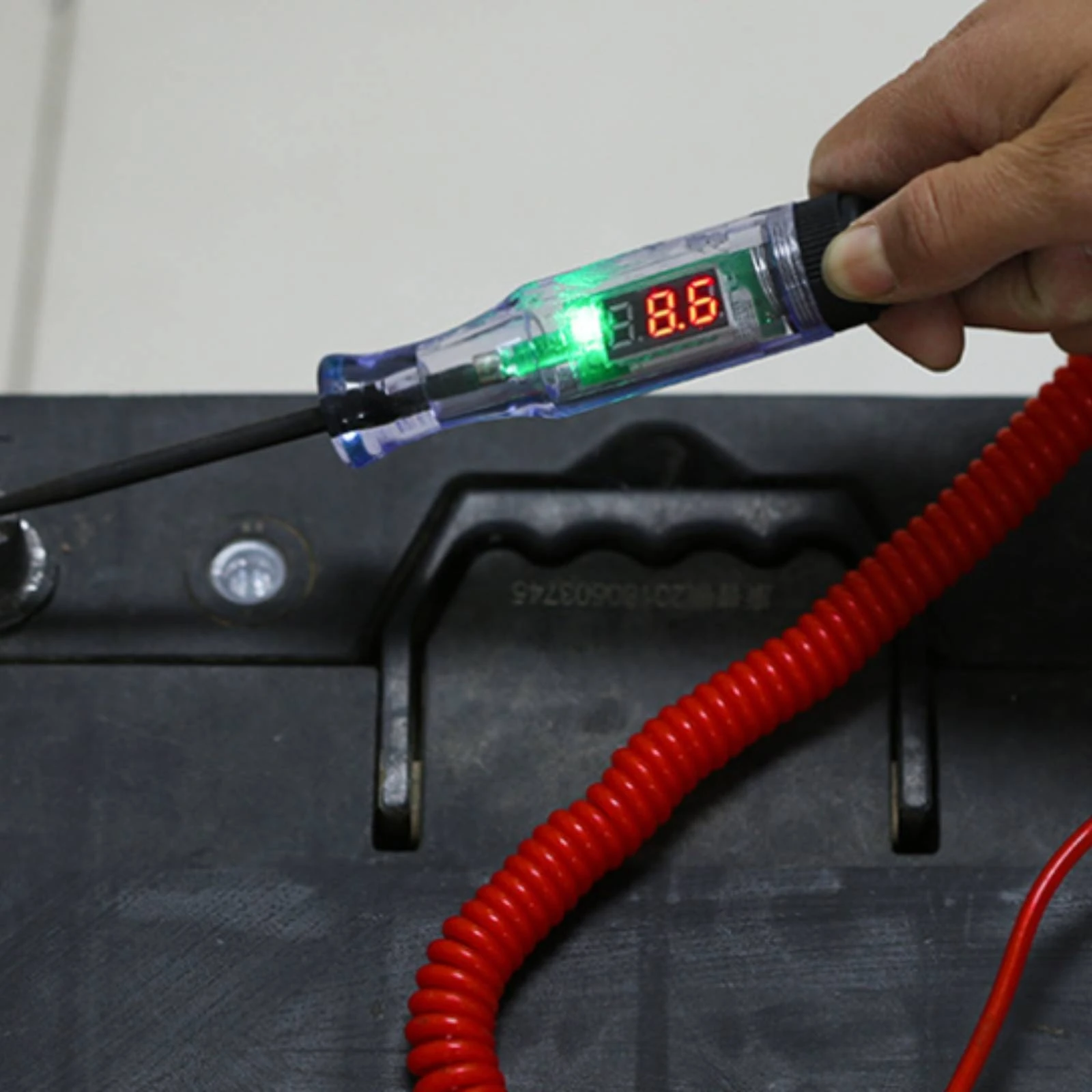 Alligator Clip Test Pen Transparent Handle Automotive Test Pen Electrical Tip Tester 190 Mm view 5