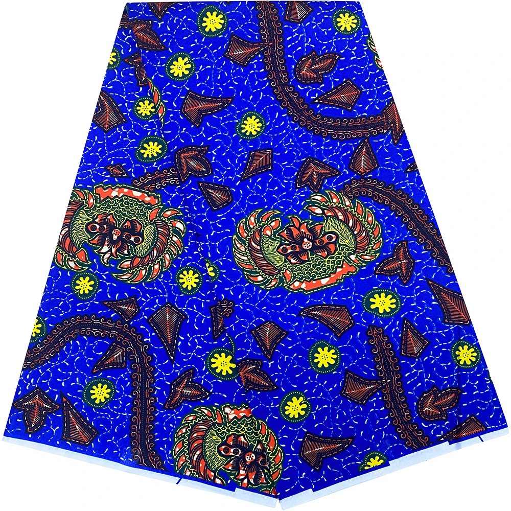 

African Wax Fabric 6Yards African Batik Quality Fabric Print Fabric for Clothing Sew