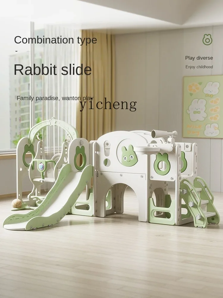 Tqh Slide Groot Klimrek Thuis Indoor Schommel Twee-in-één Baby 3-10 Jaar Oude Baby Familie Glijbaan