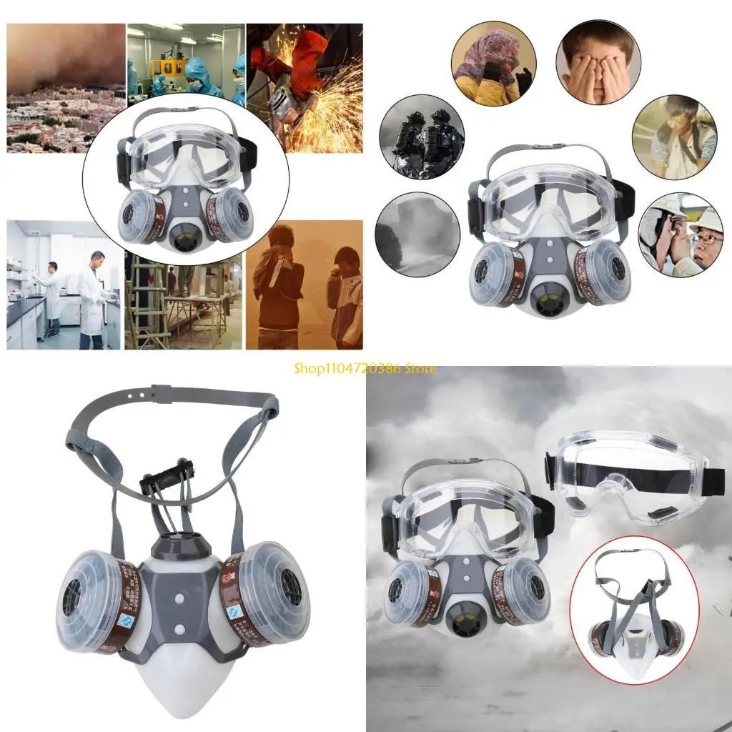 K0EA قناع تنفس كامل للوجه، قناع غاز، فلتر واقي من الغبار، مناسب للطلاء
