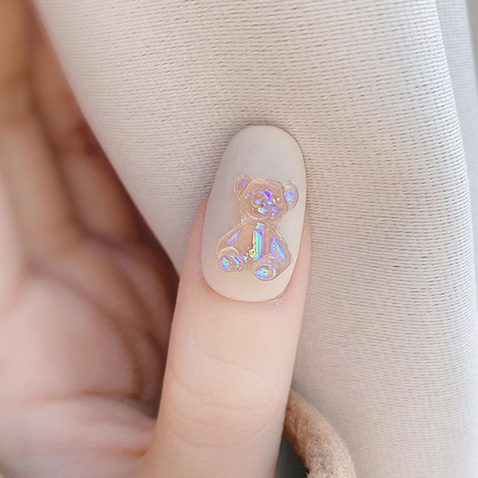 

80Pcs Nail Art DIY Charms Resin Bear Manicure Ornament Unique Fingernail DIY Decor Exquisite Nail Accessory Manicure Ornament