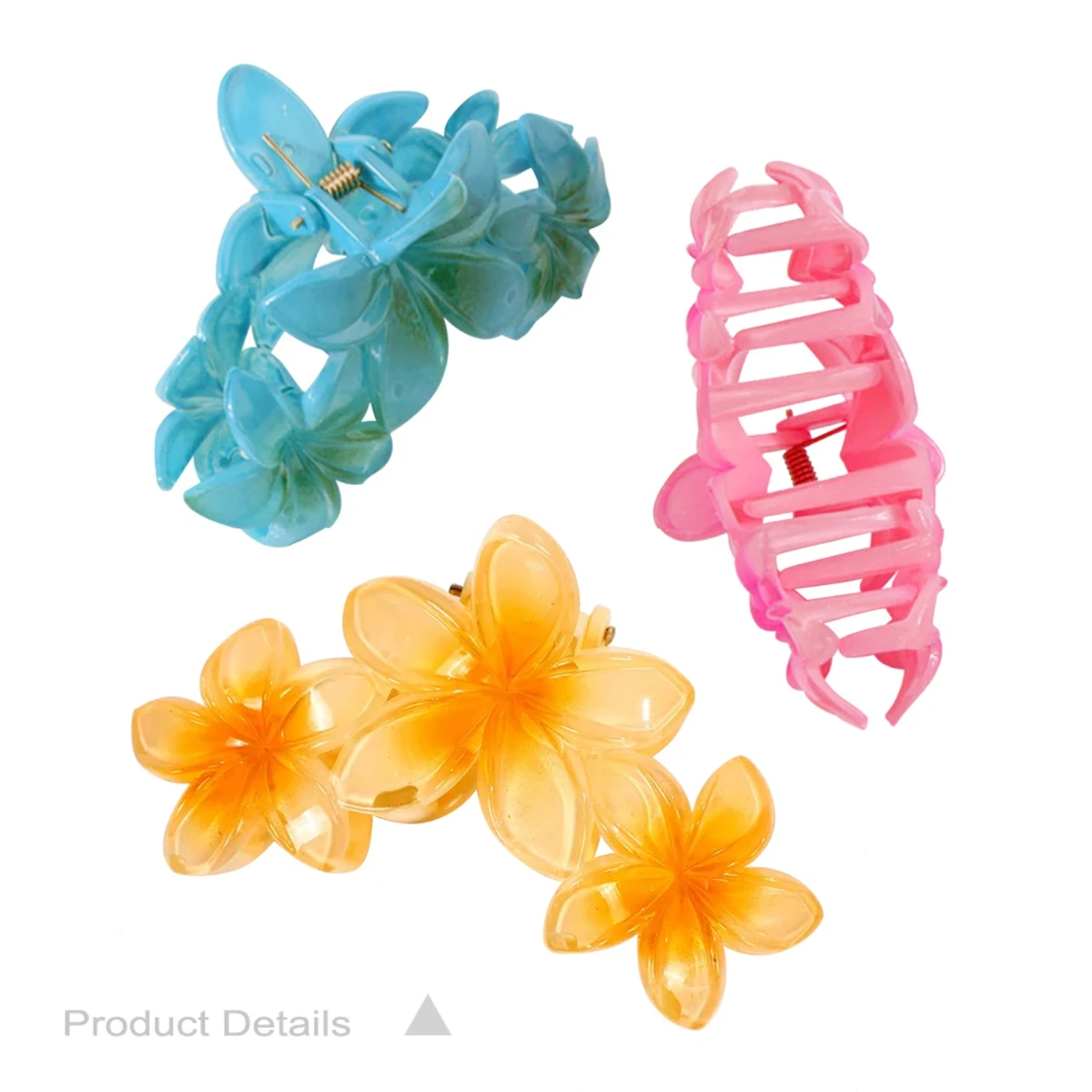 11CM Large Flower Hair Claw Clip Candy Gradient Non Slip Hair Claw for Women Girls Daily Party Wedding Hairstyles